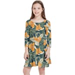 Neroli Blossom Kids  Quarter Sleeve Skater Dress
