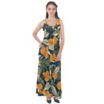 Neroli Blossom Sleeveless Velour Maxi Dress
