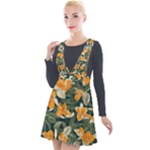 Neroli Blossom Plunge Pinafore Velour Dress