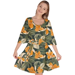 Velour Kimono Dress 