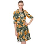 Neroli Blossom Long Sleeve Mini Shirt Dress