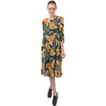 Neroli Blossom Ruffle End Midi Chiffon Dress