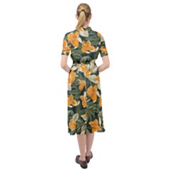 Keyhole Neckline Chiffon Dress 