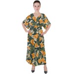 Neroli Blossom V-Neck Boho Style Maxi Dress