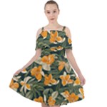 Neroli Blossom Cut Out Shoulders Chiffon Dress