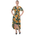 Neroli Blossom Front Wrap High Low Dress