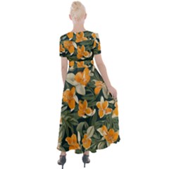 Button Up Short Sleeve Maxi Dress 