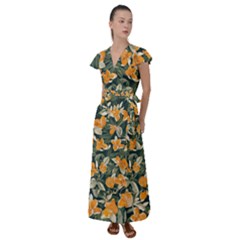 Flutter Sleeve Maxi Dress 
