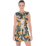 Neroli Blossom Lace Up Front Bodycon Dress