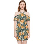 Neroli Blossom Shoulder Frill Bodycon Summer Dress
