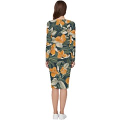 Long Sleeve V-Neck Bodycon Dress  