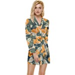 Neroli Blossom Long Sleeve Satin Robe