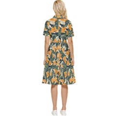 Button Top Knee Length Dress 