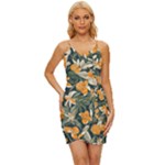 Neroli Blossom Wrap Tie Front Dress