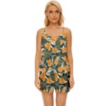 Neroli Blossom V-Neck Satin Pajamas Set