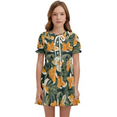 Kids  Sweet Collar Dress 