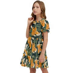 Kids  Puff Sleeved Dress 
