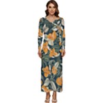 Neroli Blossom Long Sleeve Longline Maxi Dress