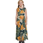 Neroli Blossom Kids  Satin Sleeveless Maxi Dress