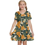 Neroli Blossom Kids  Short Sleeve Tiered Mini Dress