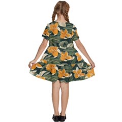 Kids  Short Sleeve Tiered Mini Dress 