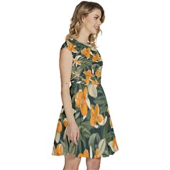 Cap Sleeve High Waist Dress 