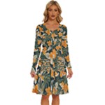 Neroli Blossom Long Sleeve Dress With Pocket