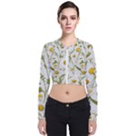 Sunflowers Long Sleeve Zip Up Bomber Jacket