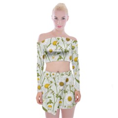 Off Shoulder Top with Mini Skirt Set 