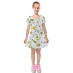 Sunflowers Kids  Short Sleeve Velvet Dress