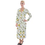 Sunflowers Velvet Maxi Wrap Dress