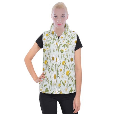 Sunflowers Women s Button Up Vest from ArtsNow.com