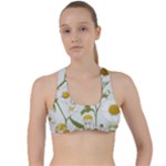Sunflowers Criss Cross Racerback Sports Bra