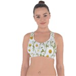 Sunflowers Cross String Back Sports Bra
