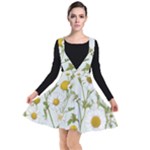 Sunflowers Plunge Pinafore Dress