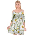 Sunflowers Cutout Spaghetti Strap Chiffon Dress