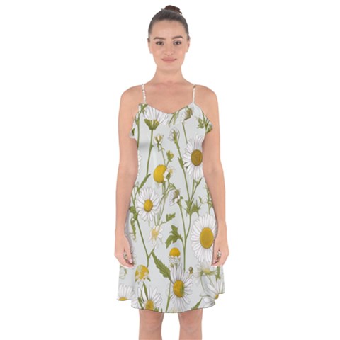 Sunflowers Ruffle Detail Chiffon Dress from ArtsNow.com