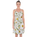 Sunflowers Ruffle Detail Chiffon Dress