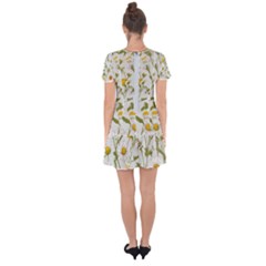 Drop Hem Mini Chiffon Dress 