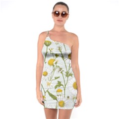 One Shoulder Ring Trim Bodycon Dress 