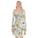 Sunflowers Off Shoulder Skater Dress