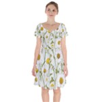 Sunflowers Short Sleeve Bardot Dress