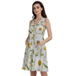 Sunflowers Sleeveless Dress With Pocket