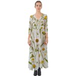 Sunflowers Button Up Boho Maxi Dress
