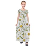 Sunflowers Kids  Short Sleeve Maxi Dress
