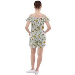 Ruffle Cut Out Chiffon Playsuit 