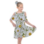 Sunflowers Kids  Shoulder Cutout Chiffon Dress