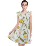 Sunflowers Tie Up Tunic Dress