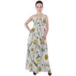 Sunflowers Empire Waist Velour Maxi Dress