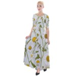 Sunflowers Half Sleeves Maxi Dress